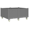 Plantador Vidaxl con ruedas 100x80x54 cm Polypropene Light Grey