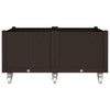 Vidaxl fioriera con ruote 100x80x54 cm in polipropene marrone