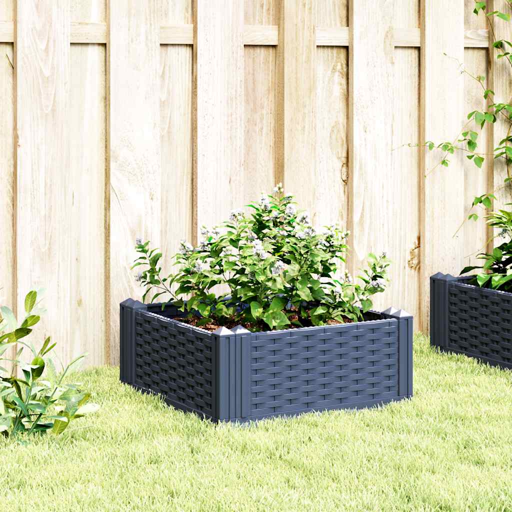 Plantilla Vidaxl con pines 42.5x42.5x28.5 cm Polypropene Gray