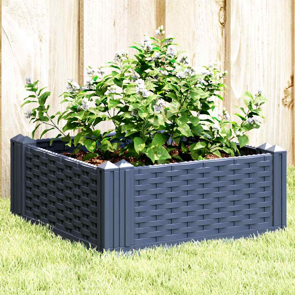 Plantilla Vidaxl con pines 42.5x42.5x28.5 cm Polypropene Gray