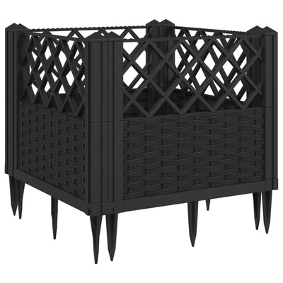 Casella di pianificazione Vidaxl con pin 43.5x43.5x43.5 cm Polypropene Black