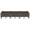 Caja de planificación Vidaxl con pines 125x40x28.5 cm Polypropene Brown