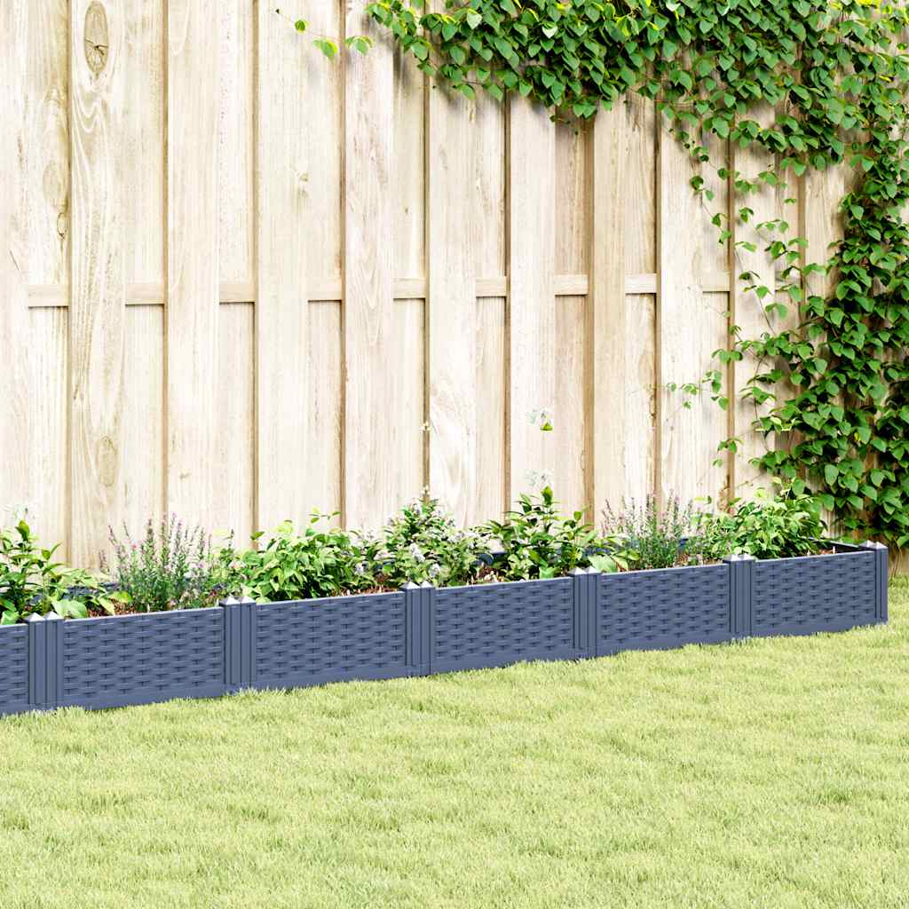 Plantilla Vidaxl con pines 362.5x42.5x28.5 cm Polypropene Gray