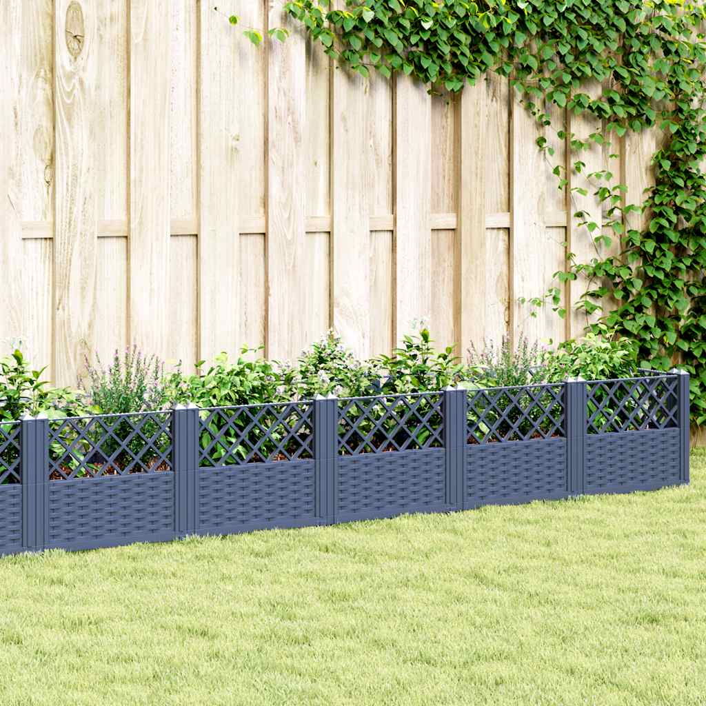 Plantilla Vidaxl con pines 363.5x43.5x43.5 cm Polypropene Gray