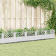 Vidaxl plantenbak met pinnen 363,5x43,5x43,5 cm polypropeen wit
