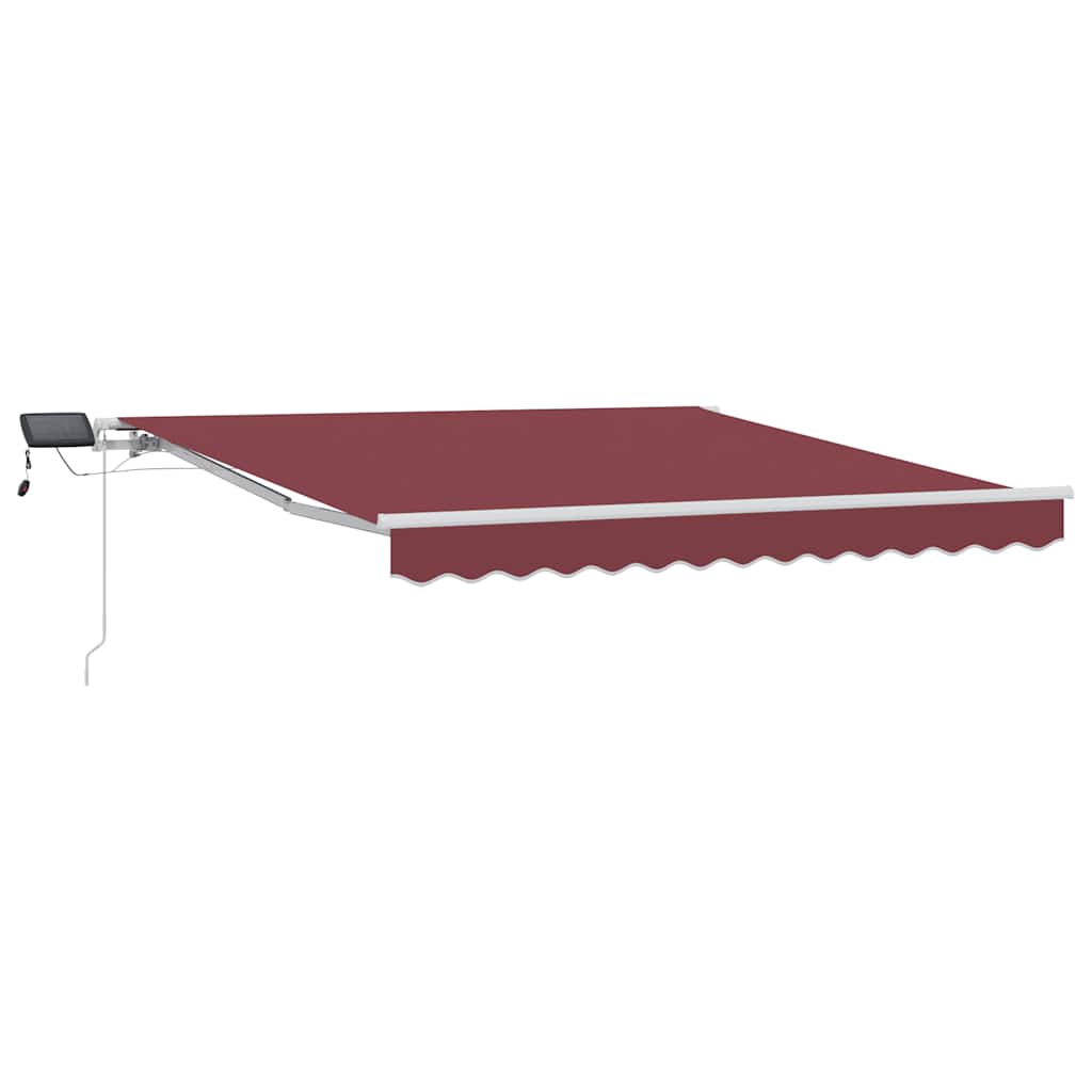 Tenda Vidaxx estensibile manualmente con LED 300x250 cm rosso bordeaux