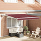 Tenda Vidaxx estensibile manualmente con LED 300x250 cm rosso bordeaux