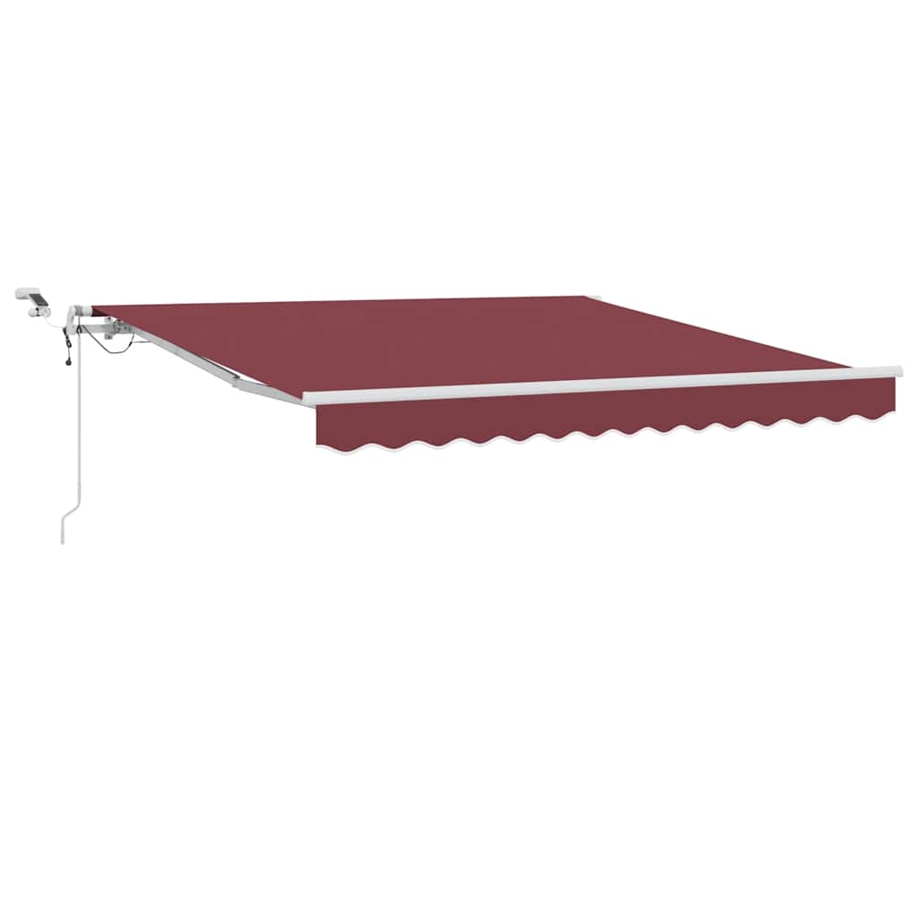 Tenda Vidaxx estensibile automaticamente con LED 300x250 cm rosso bordeaux