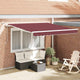Tenda Vidaxx estensibile automaticamente con LED 300x250 cm rosso bordeaux