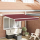 Toldo vidaxx extensible manualmente 300x250 cm rojo burdeos