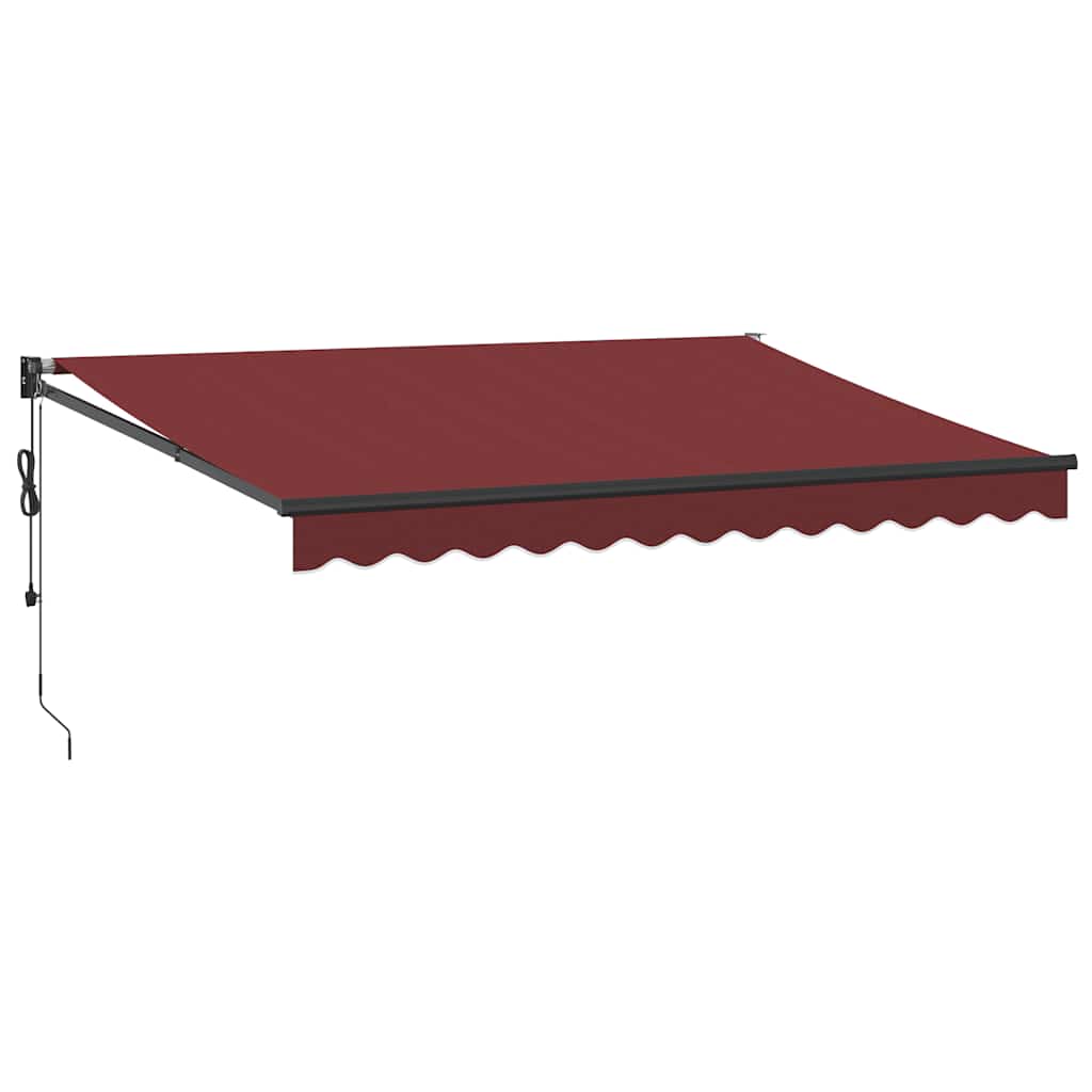 Tenda Vidaxx estensibile automaticamente 350x250 cm rosso bordeaux