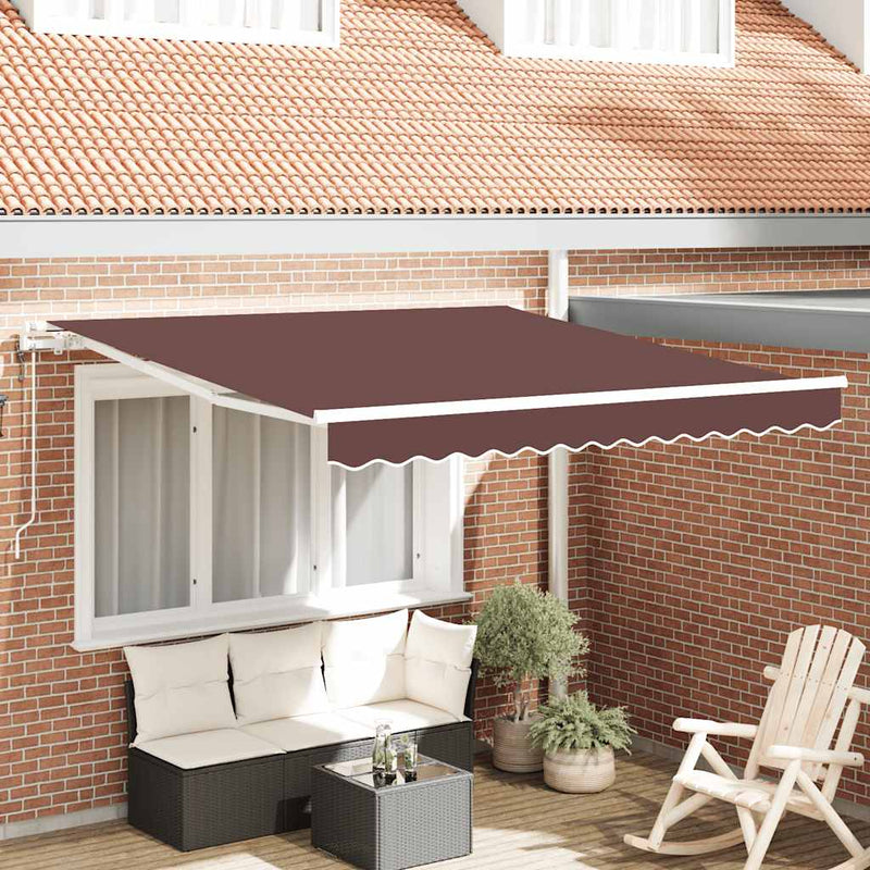 Toldo vidaxx extensible automáticamente 300x250 cm marrón