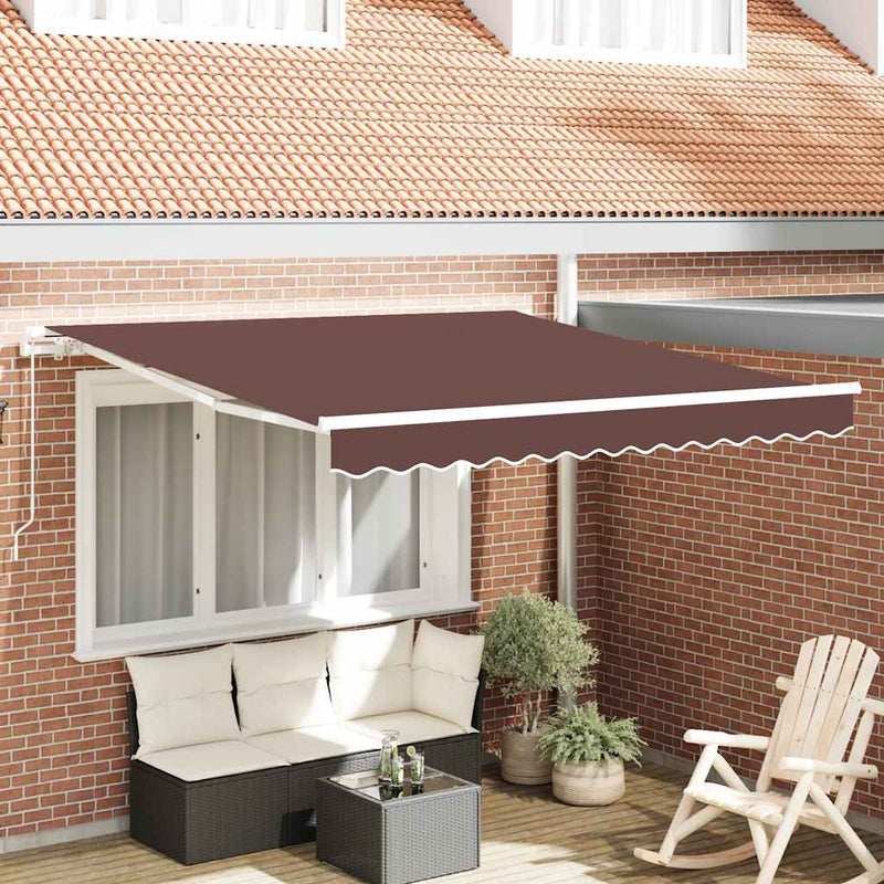 Toldo vidaxx extensible manualmente 300x250 cm marrón