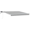 Vidaxl luifel handmatig uittrekbaar en led 300x250 cm antraciet en wit
