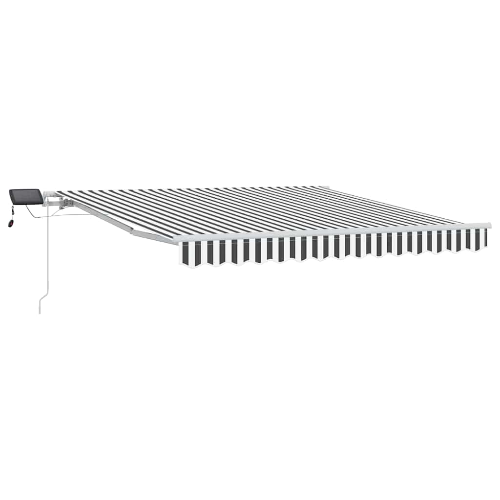 Tenda Vidaxx estensibile manualmente e LED 300x250 cm antracite e bianco