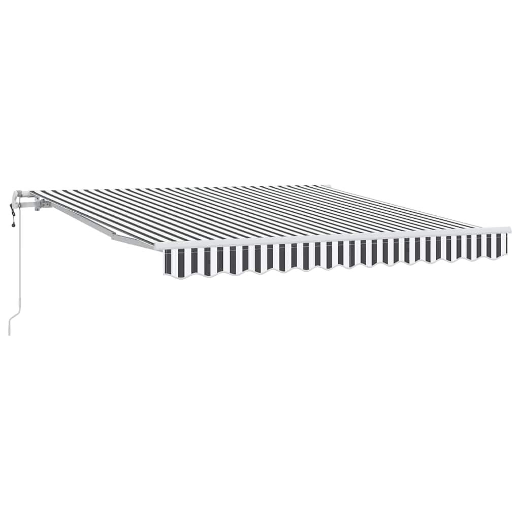 Toldo vidaxx extensible automáticamente 300x250 cm color antracita y blanco