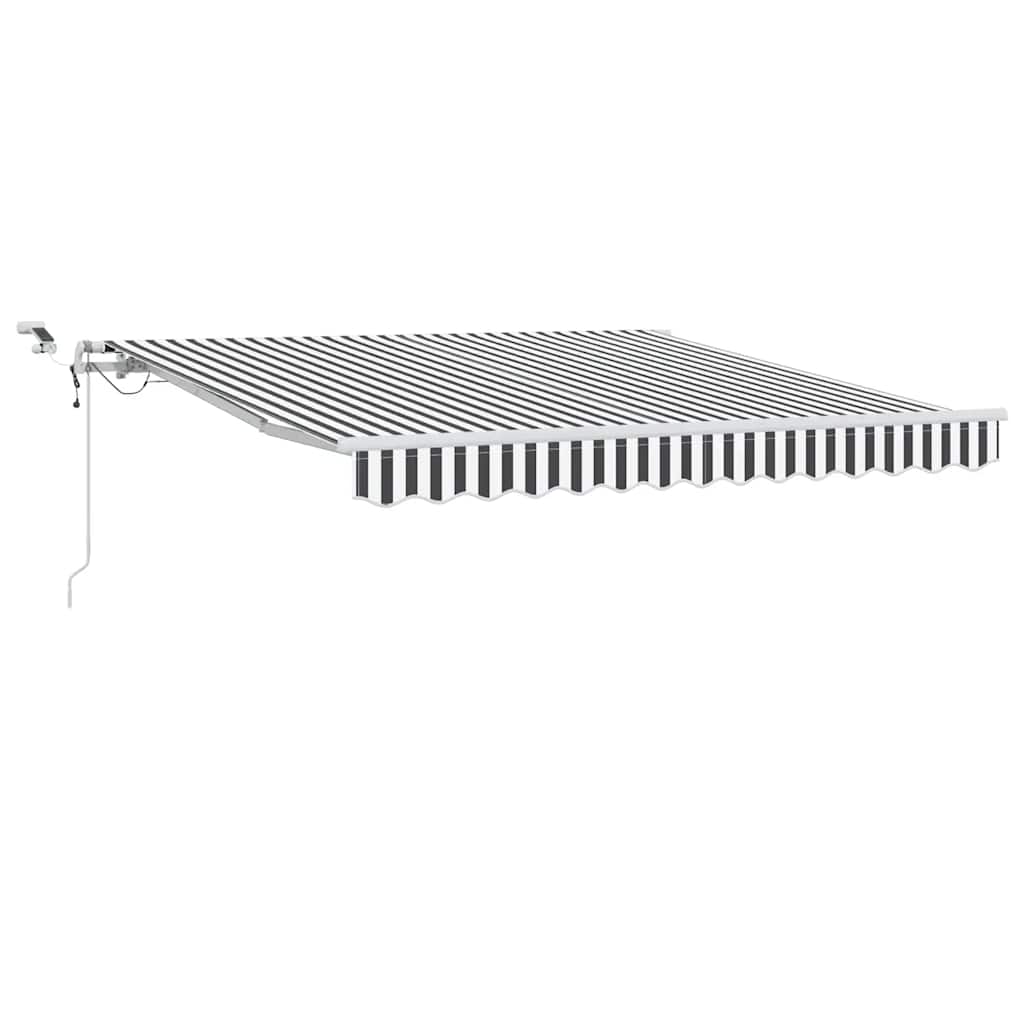 Toldo vidaxx extensible automáticamente LED 300x250 cm antracita y blanco
