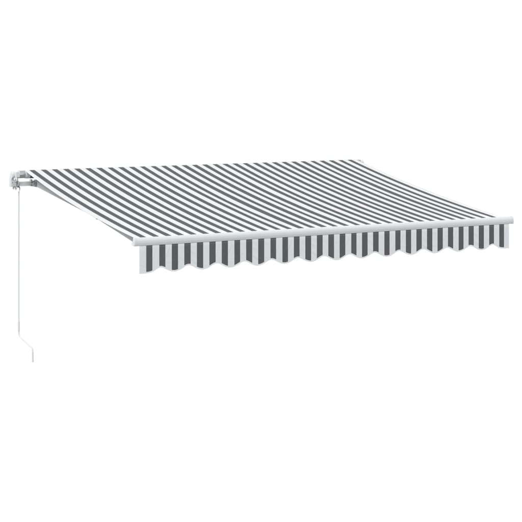 Toldo vidaxx extensible manualmente y LED 350x250 cm antracita y blanco
