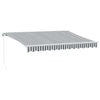 Vidaxl luifel handmatig uittrekbaar 350x250 cm antraciet en wit