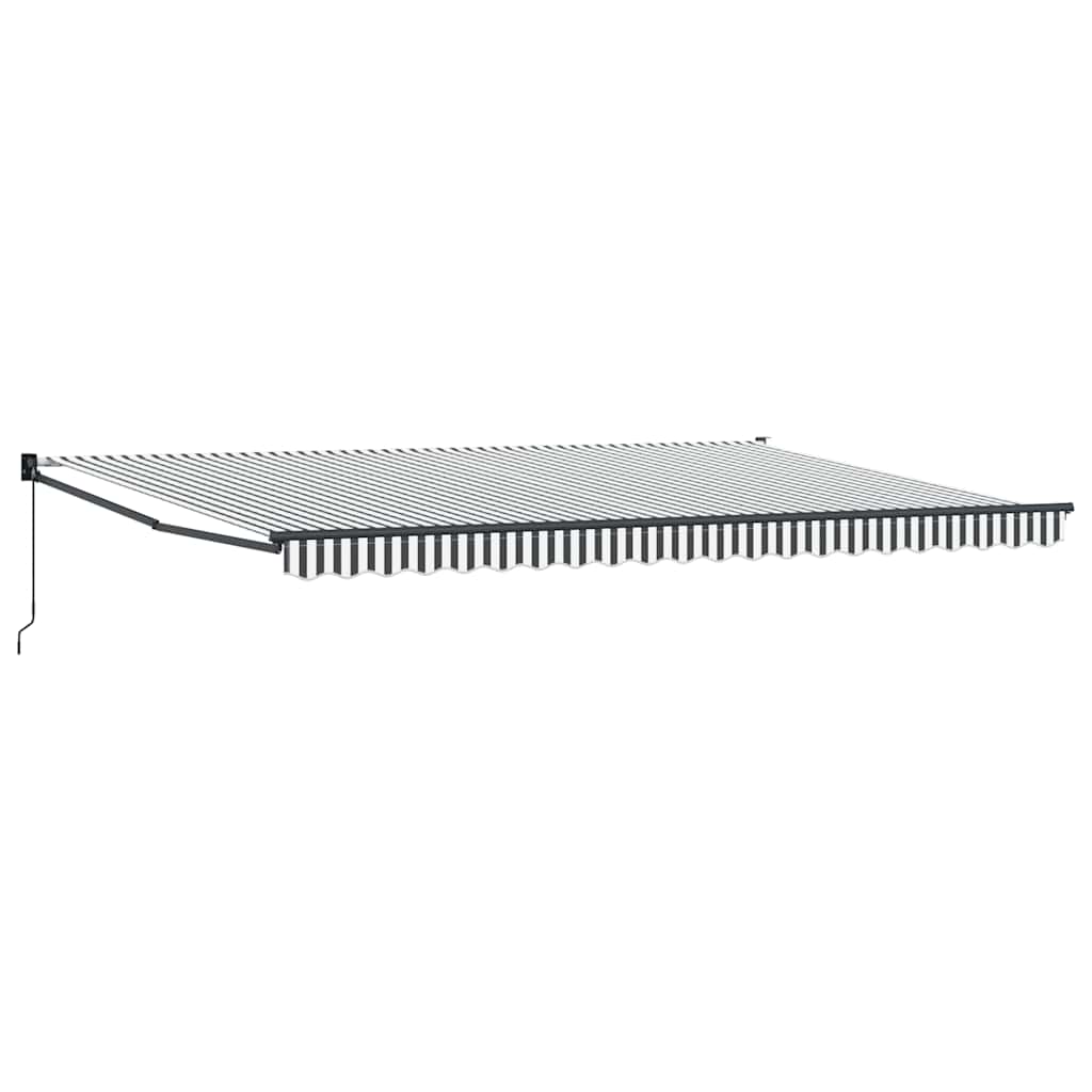 Tenda da sole estensibile Vidaxx 5x3 m tessuto e alluminio antracite e bianco