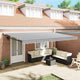 Tenda da sole estensibile Vidaxx 5x3 m tessuto e alluminio antracite e bianco