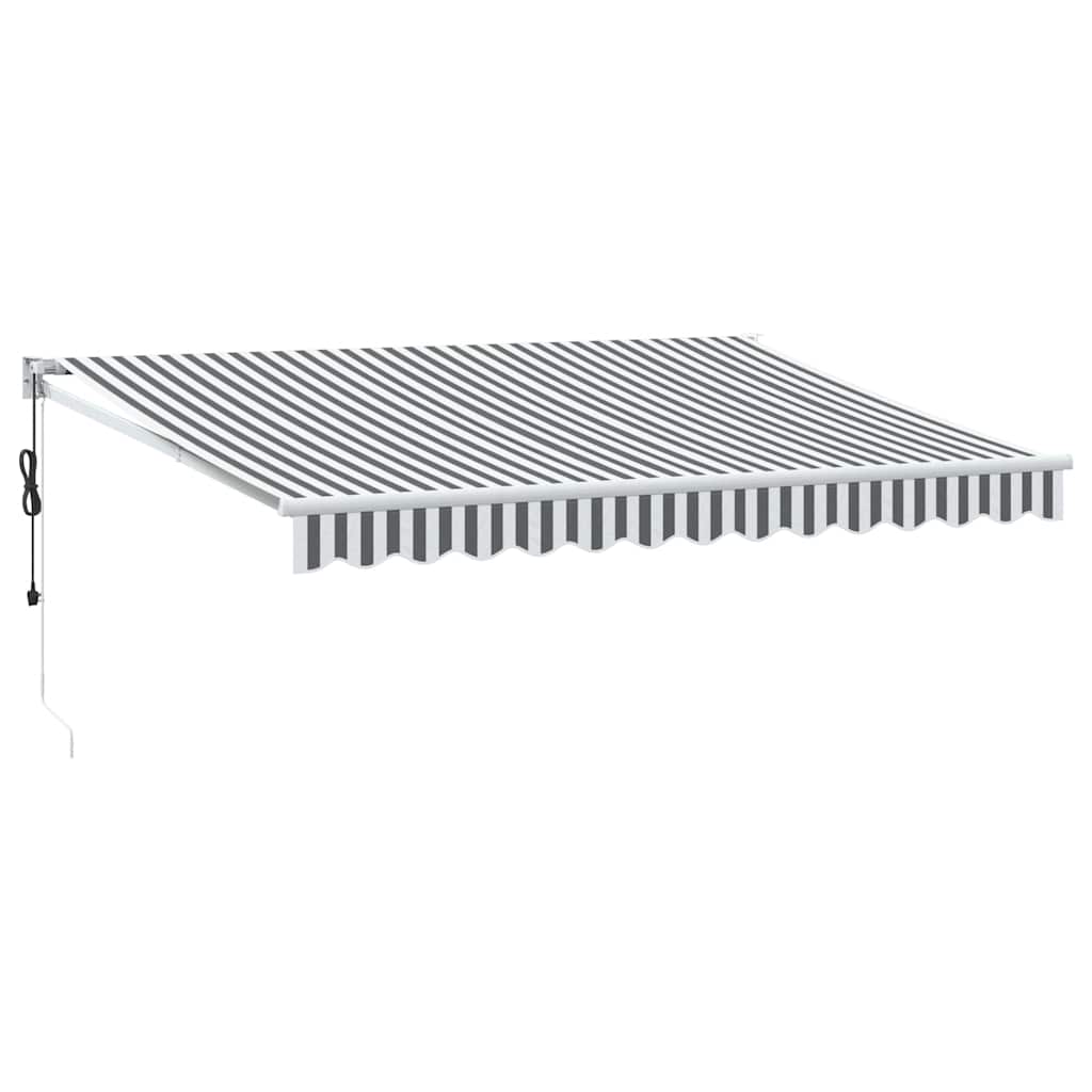 Tenda da sole estensibile Vidaxx 3,5x2,5 m tessuto e alluminio antracite e bianco