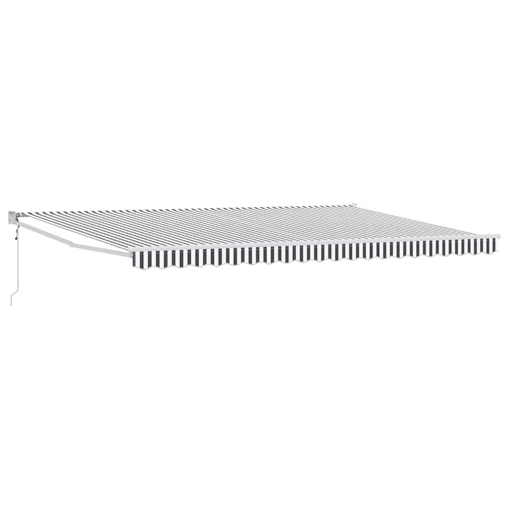 Tenda da sole estensibile Vidaxx 5x3 m tessuto e alluminio antracite e bianco