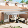 Tenda da sole estensibile Vidaxx 5x3 m tessuto e alluminio antracite e bianco