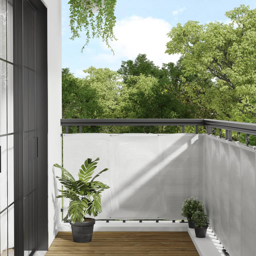 Paravento per balcone Vidaxx 90x1000 cm 100% poliestere oxford grigio chiaro