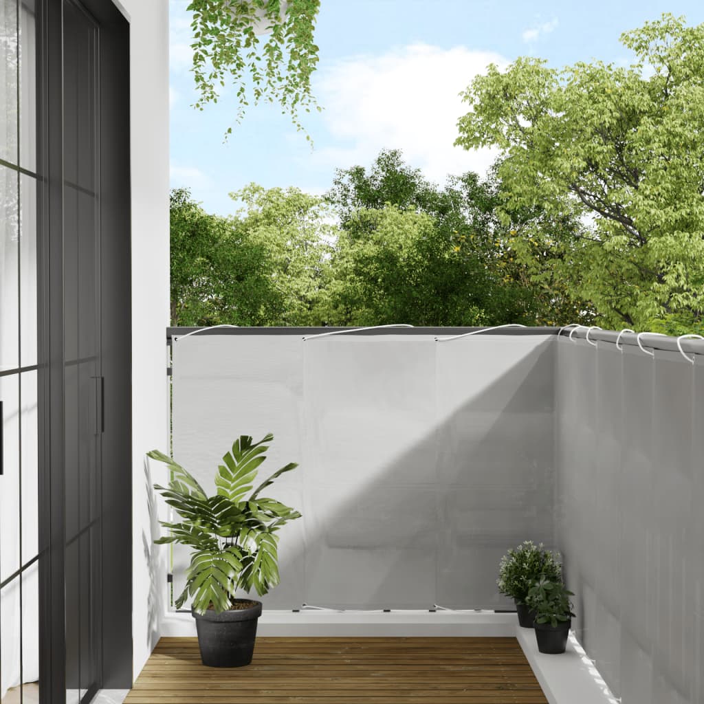 Paravento per balcone Vidaxx 120x1000 cm 100% poliestere oxford grigio chiaro