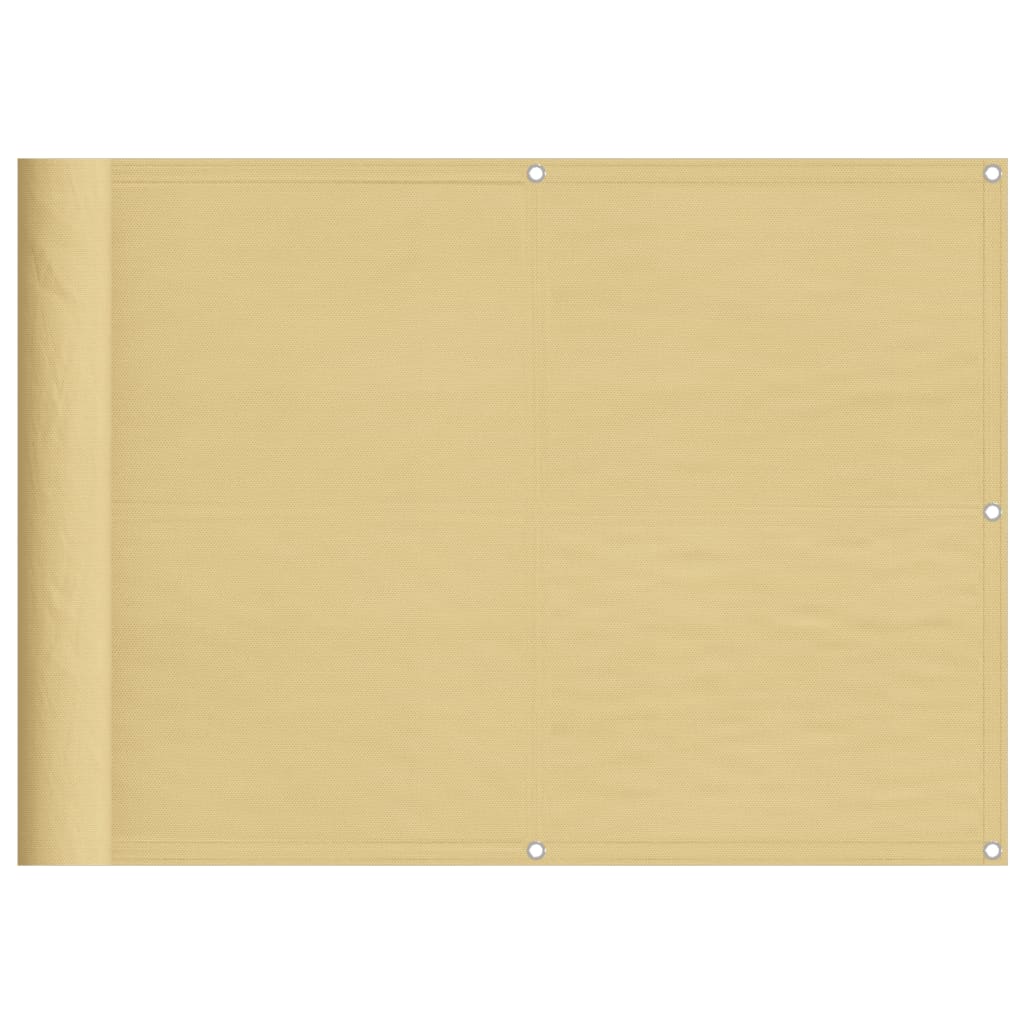 Vidaxl Balcony Screen 75x600 cm 100% Oxford Polyester Sand -Collorato