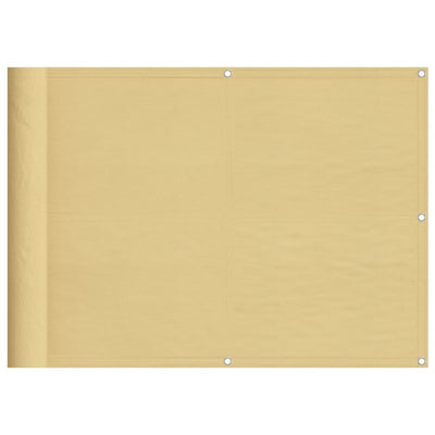 Vidaxx mampara de balcón 75x1000 cm 100% poliéster oxford color arena