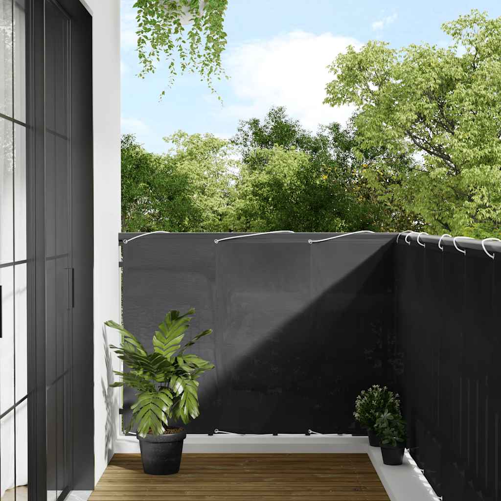 Paravento per balcone Vidaxx 120x1000 cm 100% poliestere oxford antracite