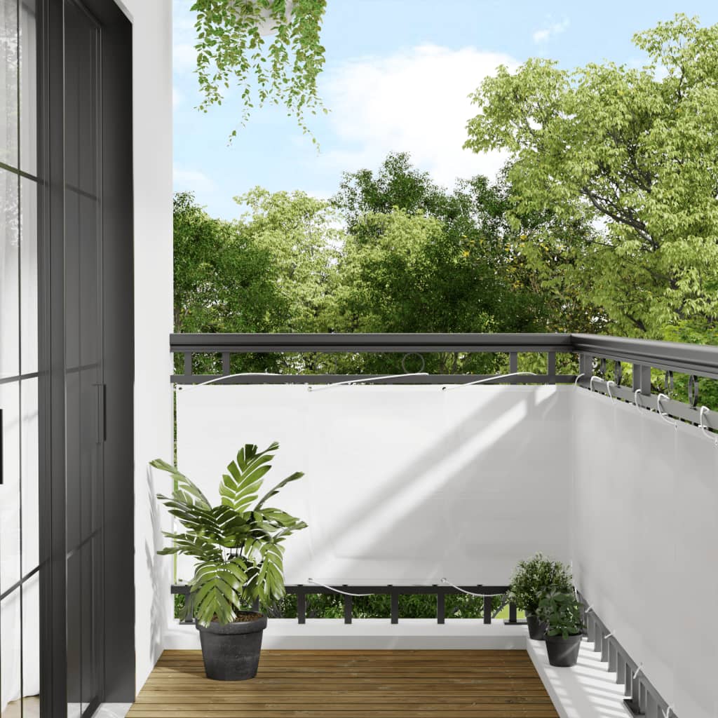 Paravento per balcone Vidaxx 75x1000 cm 100% poliestere oxford bianco