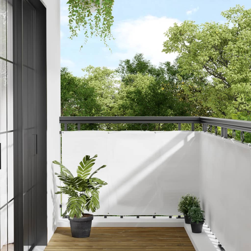 Vidaxx mampara de balcón 90x700 cm 100% poliéster oxford blanco