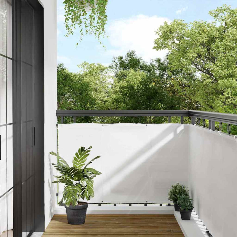 Paravento per balcone Vidaxx 90x800 cm 100% poliestere oxford bianco