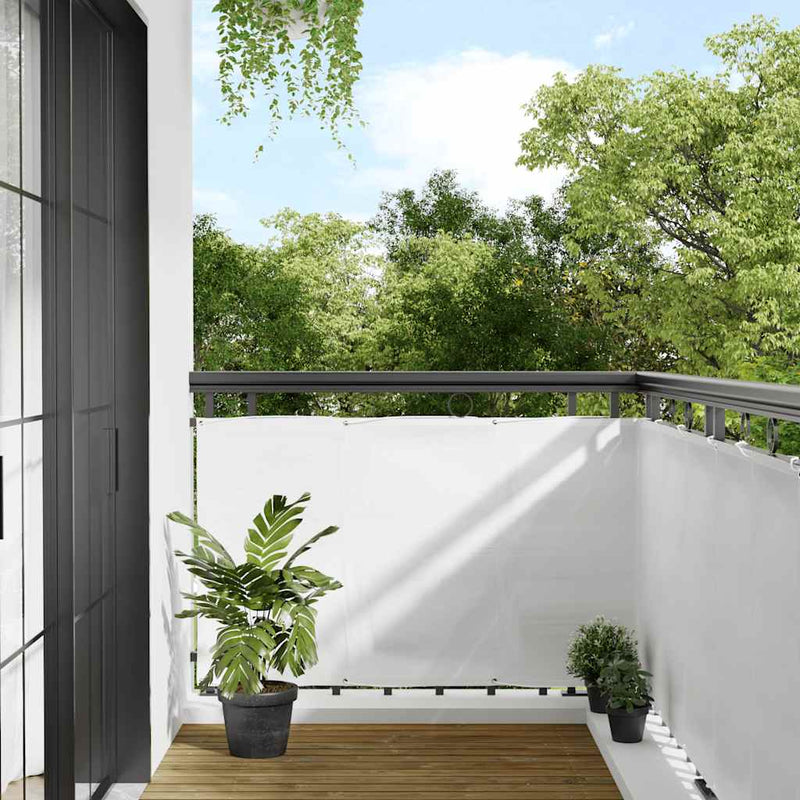 Paravento per balcone Vidaxx 90x1000 cm 100% poliestere oxford bianco