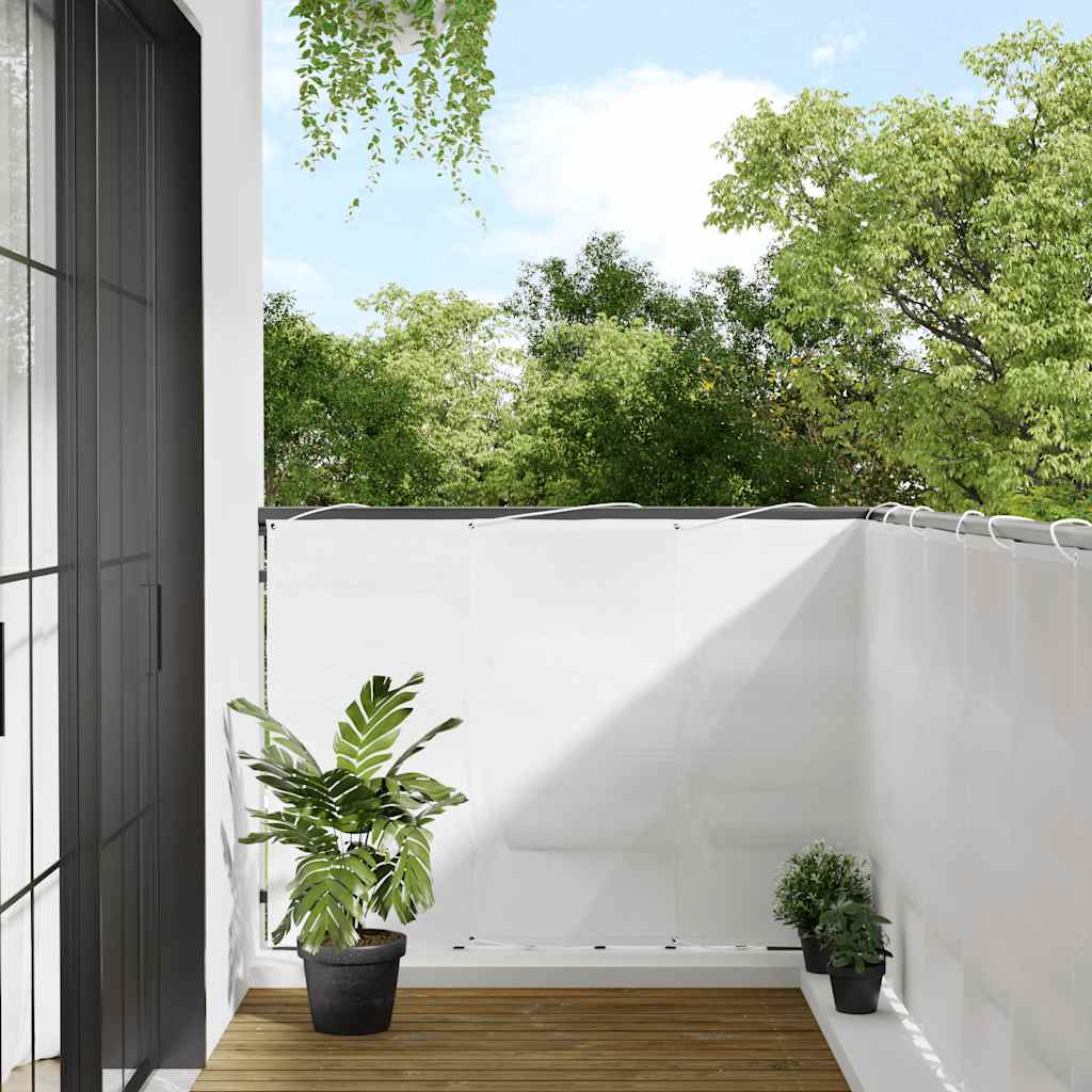 Paravento per balcone Vidaxx 120x700 cm 100% poliestere oxford bianco
