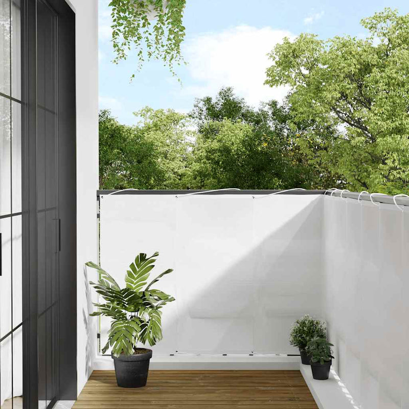 Paravento per balcone Vidaxx 120x700 cm 100% poliestere oxford bianco