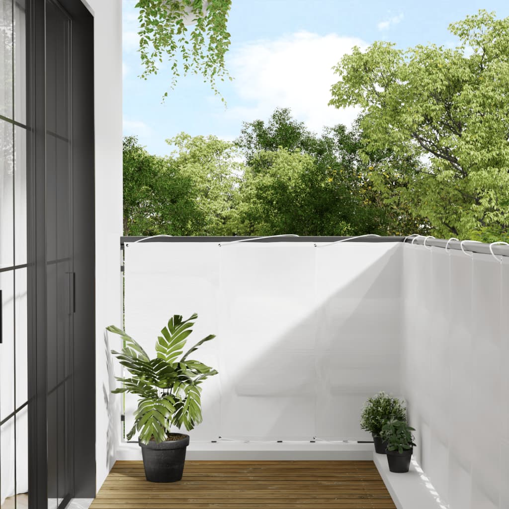 Paravento per balcone Vidaxx 120x700 cm 100% poliestere oxford bianco