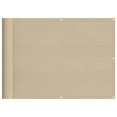 Vidaxl Balcony Screen 75x800 cm 100% Oxford poliestere beige