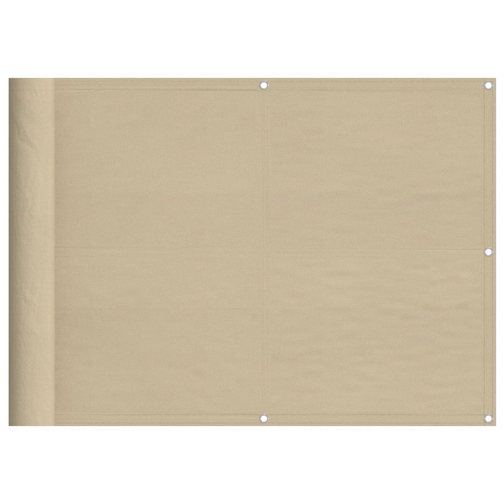 Vidaxl balkonscherm 75x1000 cm 100% oxford polyester beige