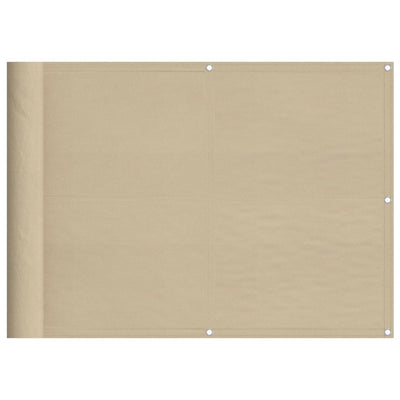 Vidaxx mampara de balcón 75x1000 cm 100% poliéster oxford beige