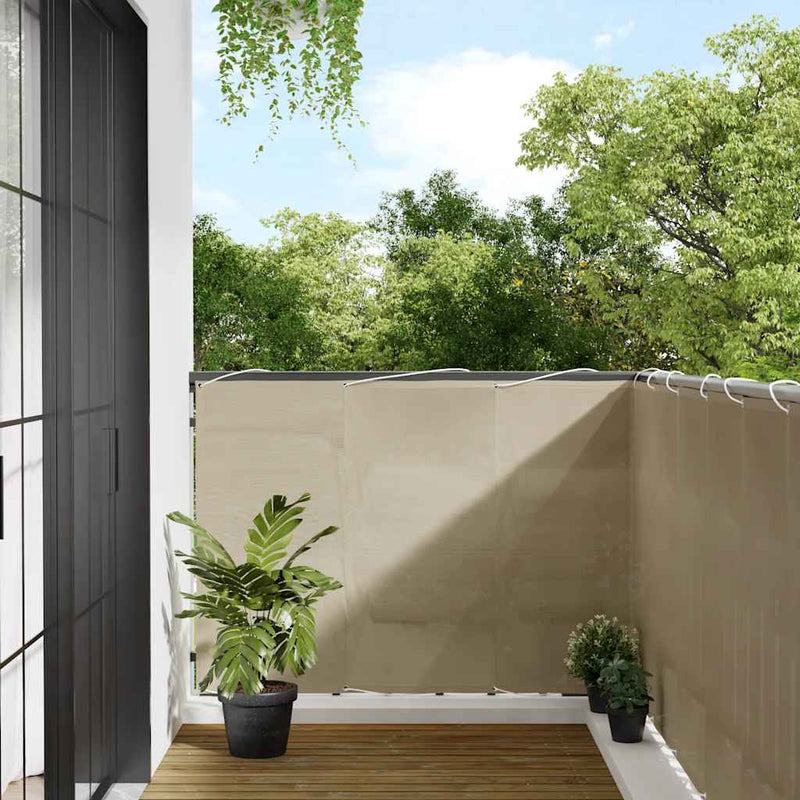Paravento per balcone Vidaxx 120x700 cm 100% poliestere oxford beige