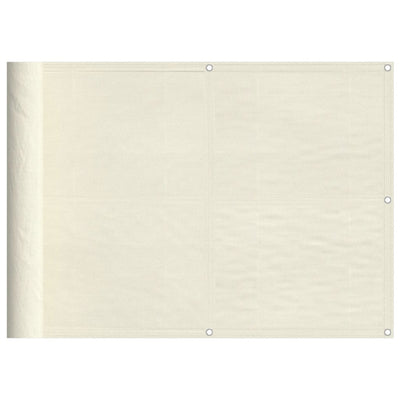 Vidaxx mampara de balcón 75x1000 cm 100% poliéster oxford color crema