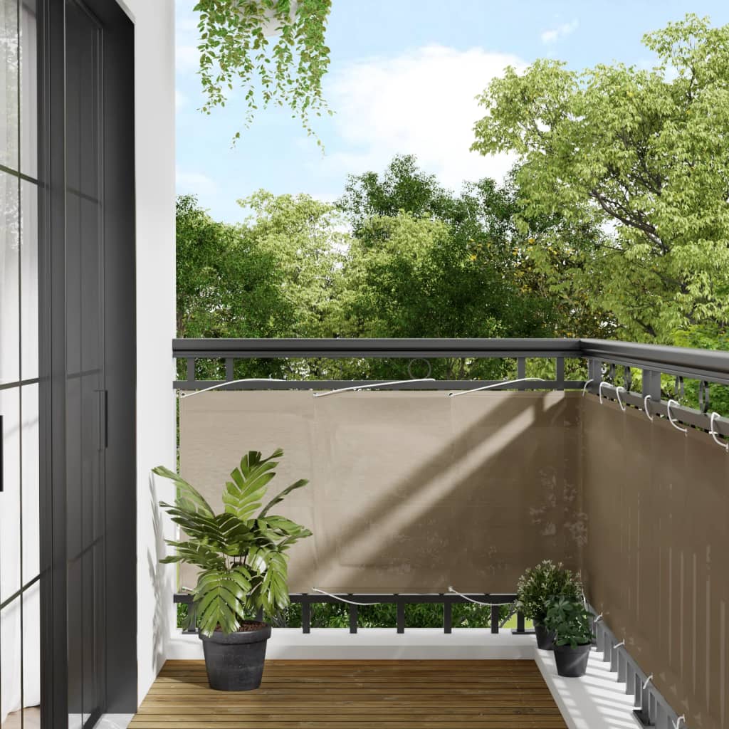 Paravento per balcone Vidaxx 75x700 cm 100% poliestere oxford tortora