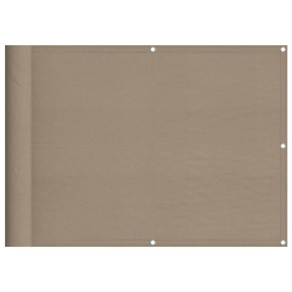 Paravento per balcone Vidaxx 75x800 cm 100% poliestere oxford tortora