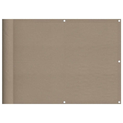 Vidaxx mampara de balcón 75x800 cm 100% poliéster oxford color topo
