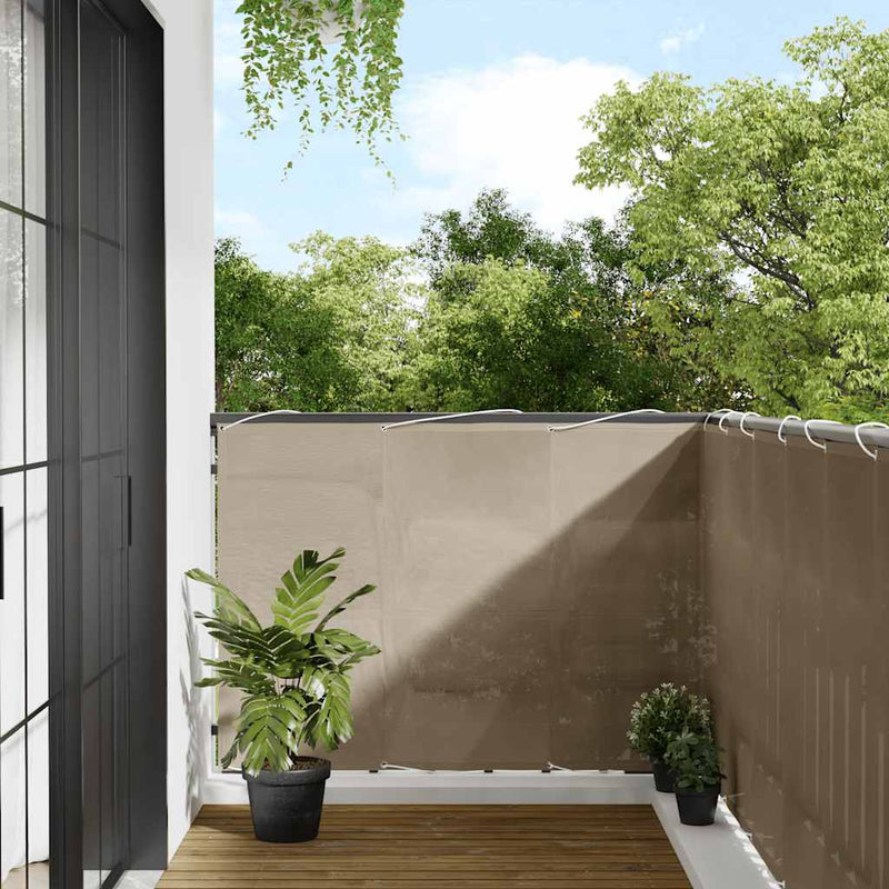 Paravento per balcone Vidaxx 120x700 cm 100% poliestere oxford tortora