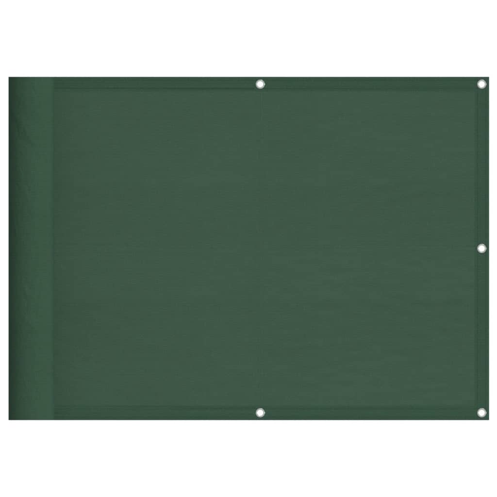 Vidaxx mampara de balcón 75x800 cm 100% poliéster oxford verde oscuro